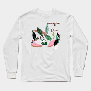 a coffee  tree, hand drawing Long Sleeve T-Shirt